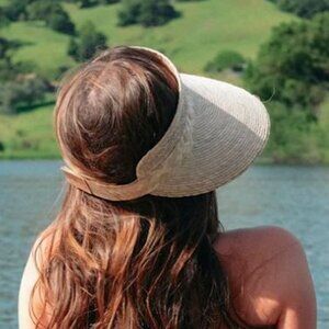 Nipomo Woven Visor Womens Oversized Adjustable